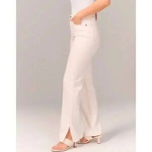 Abercrombie & Fitch Ivory The '90s Straight Ultra High Rise Jeans Sz: 31 / 12R